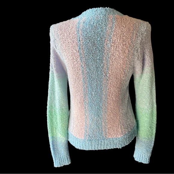 Vintage Little Lisa Ltd Button Down Cardigan, Pastels, Women’s Size L - Picture 3 of 6